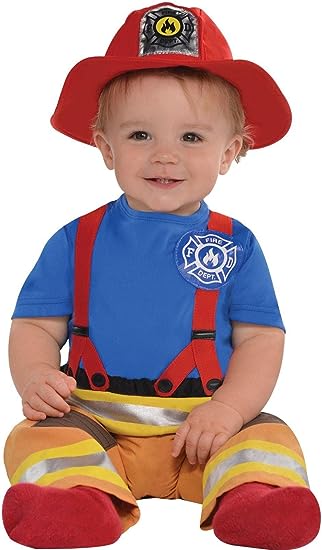baby fireman costume, baby halloween costume