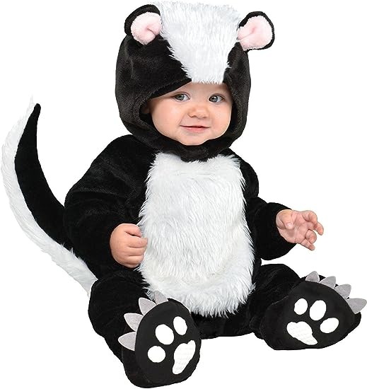 baby skunk jumpsuit, funny halloween costume