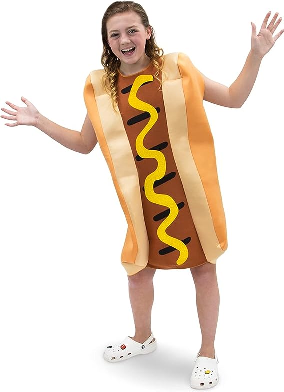 ballpark frank hot dog costume, funny halloween costume