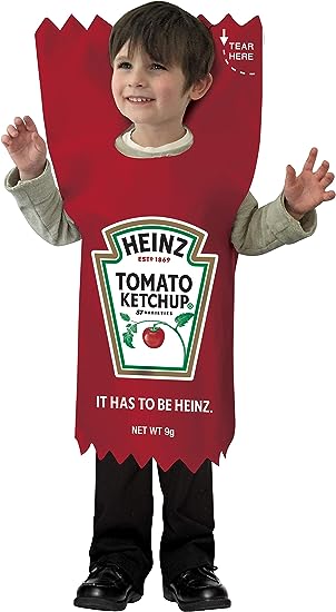 heinz ketchup packet kids costume, funny halloween costume