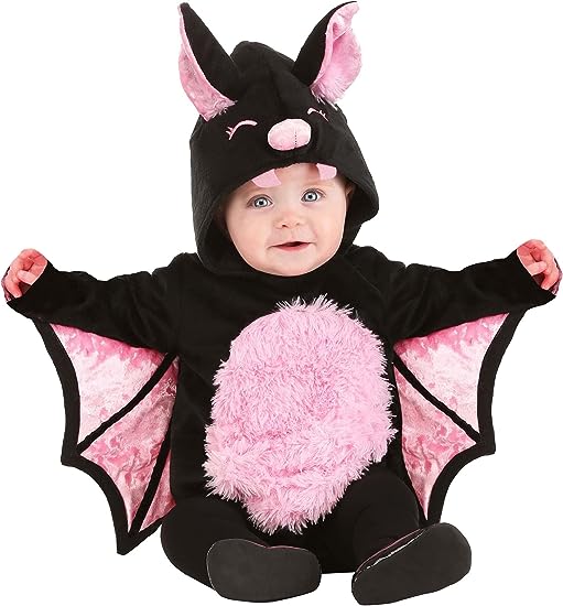 infant pink vampire bat costume, baby halloween costume