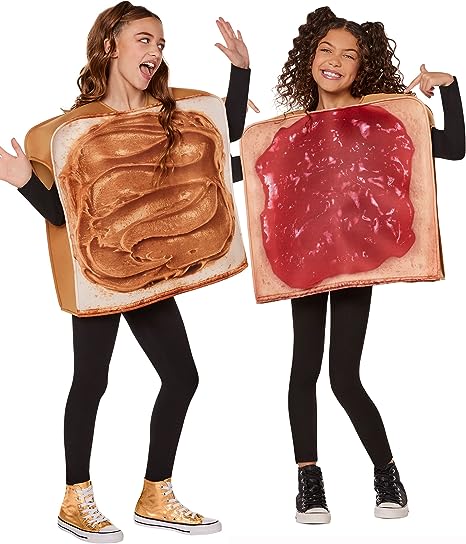 two-pack peanut butter and jelly costume, funny halloween costume