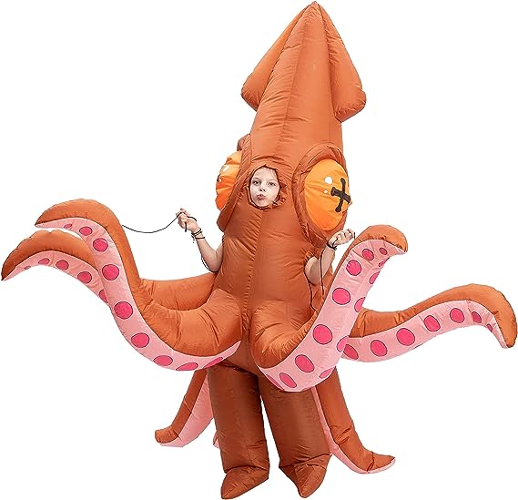 inflatable squid costume for kids, funny halloween costume