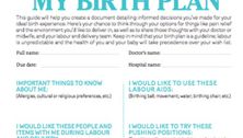 Birth plan checklist