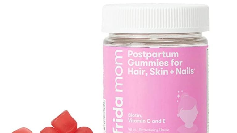 Frida Mom postpartum gummies for hair, postpartum hair loss