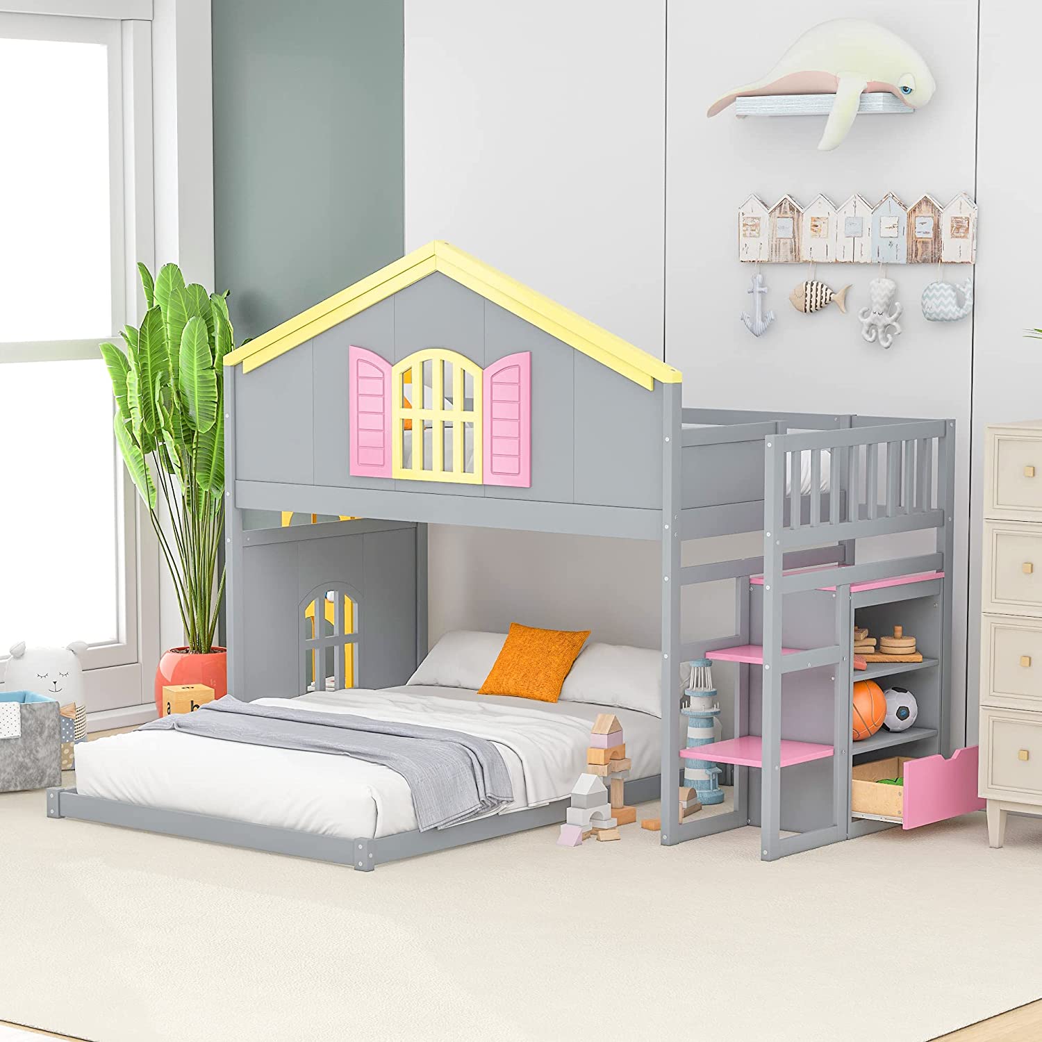 harper and bright floor bed house, best toddler floor bed