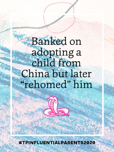 Banked on adopting a child from China but later 'rehomed' him