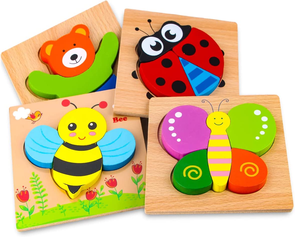 skyfield wooden animal puzzles, best toys for 2-year-olds