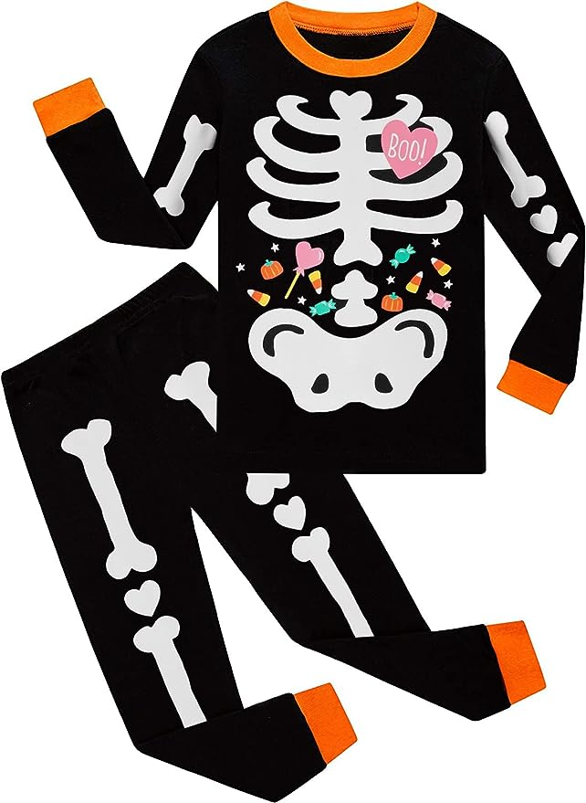 Little Hand Skeleton Glow-in-the-Dark PJs, best toddler Halloween pajamas sets