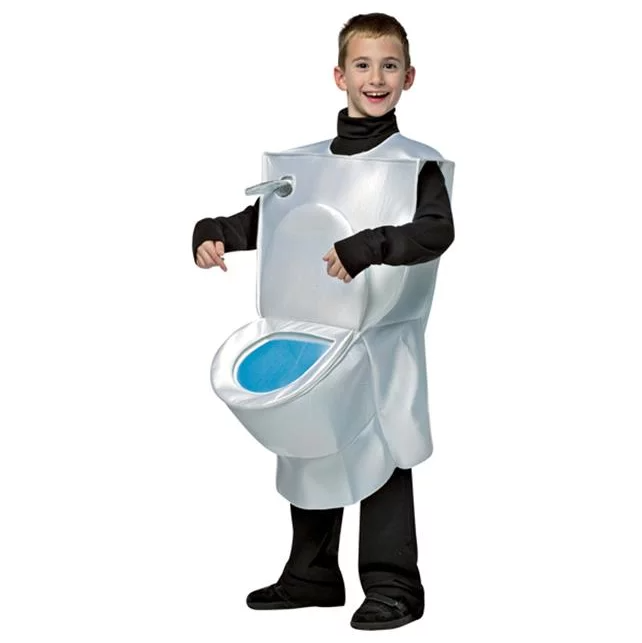 toilet costume for kids, funny halloween costume